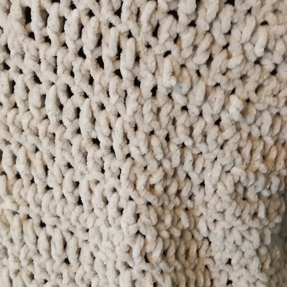 New tan & gold crochet top / cover up - Picture 4 of 4